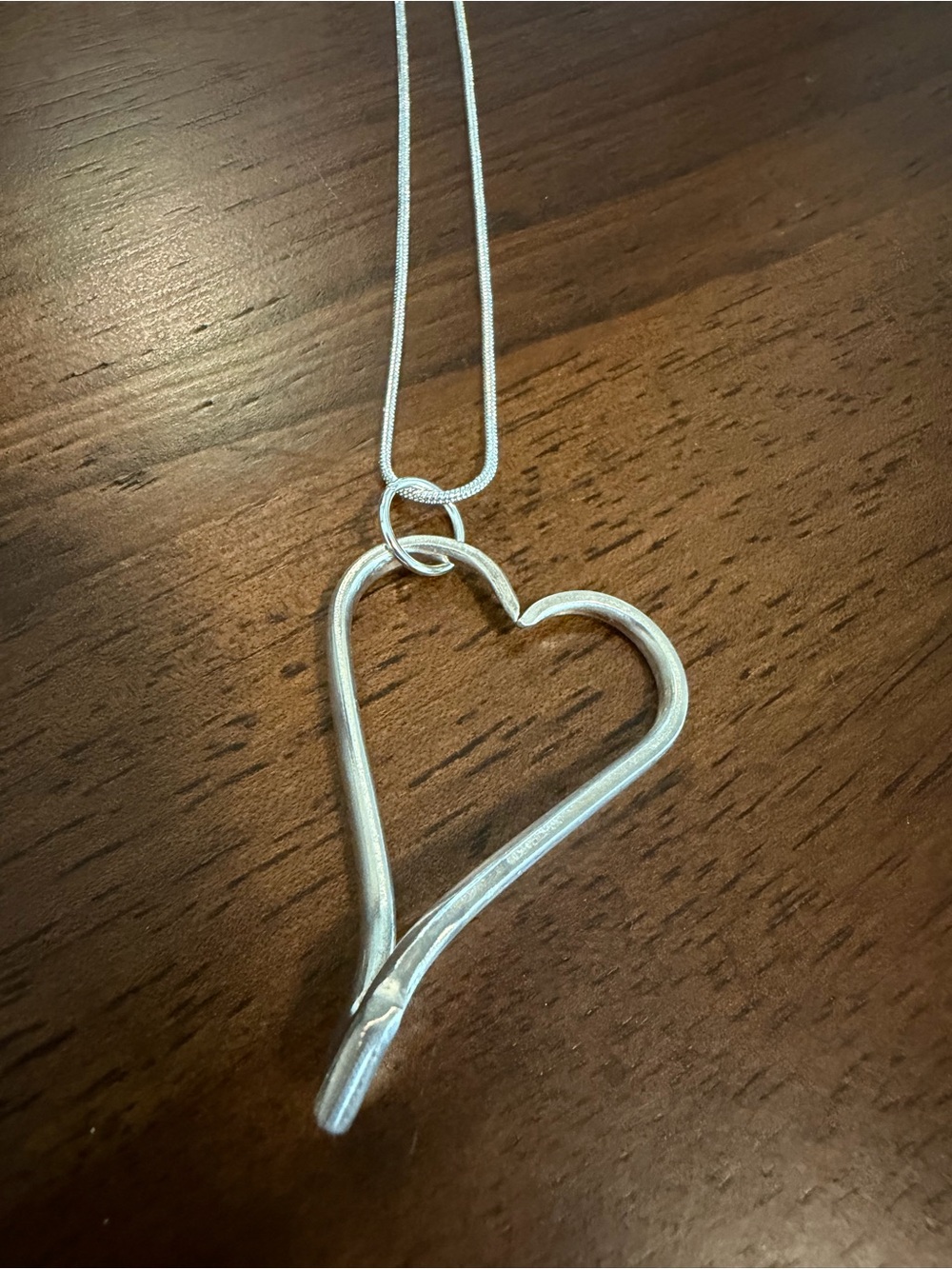 Fork Tine Heart Pendant Necklace
